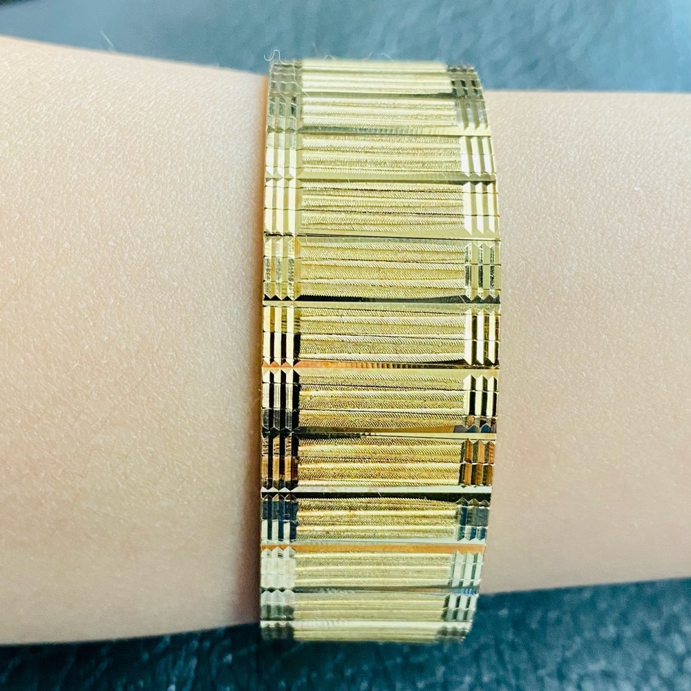 14k Italian gold over silver bracelet